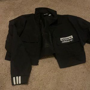 Adidas cropped windbreaker jacket